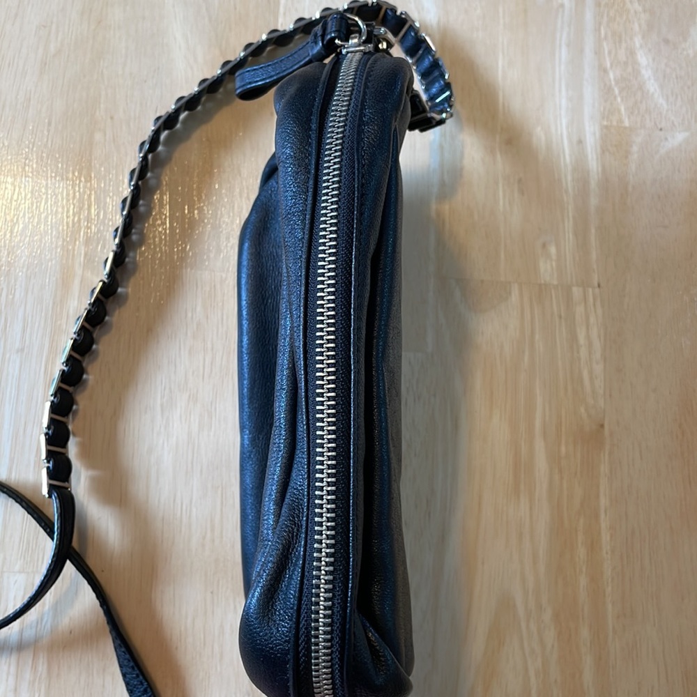 Bebe Genuine Leather Crossbody Bag - Black - Picture 4 of 16